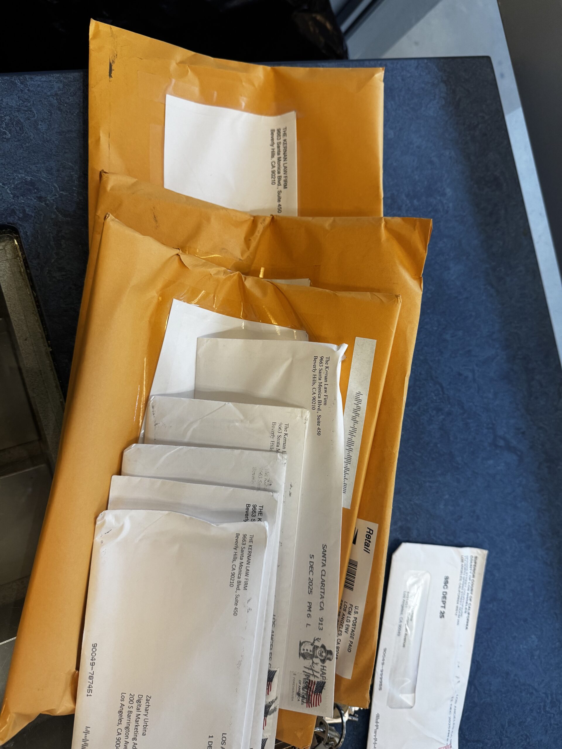 Michael Kernan and Paul Katrinak gangbanging my Brentwood PO Box