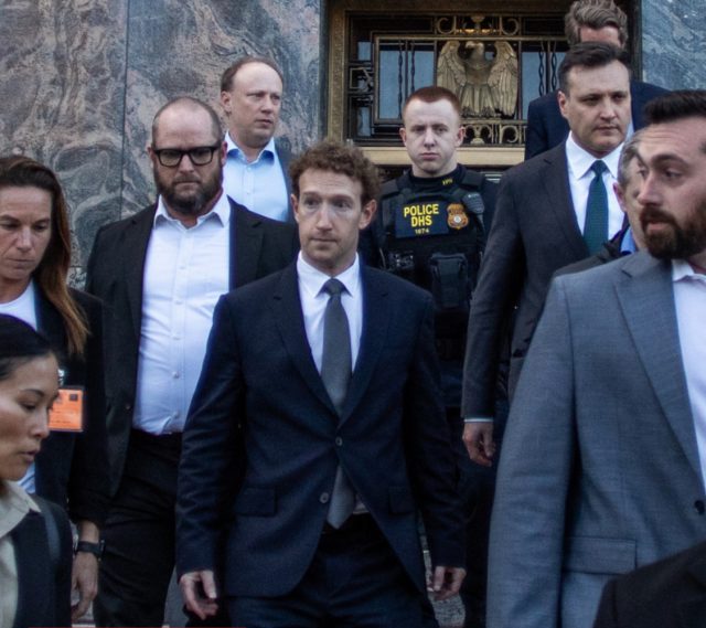 Mark Zuckerburg on the courthouse steps
