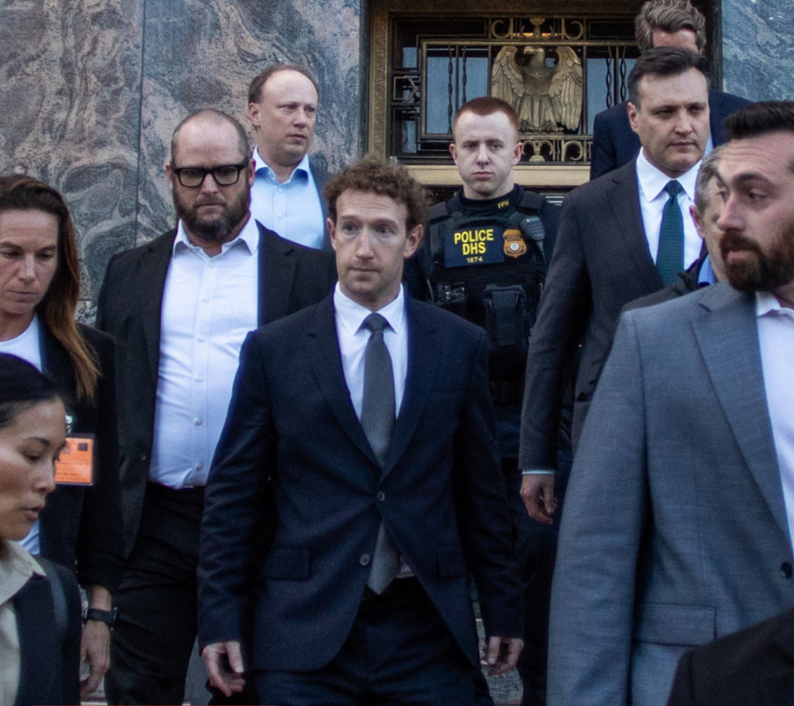 Mark Zuckerburg on the courthouse steps