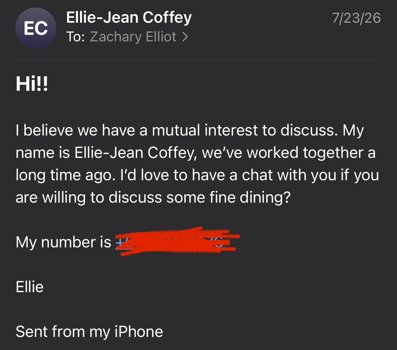 How it started with Ellie-Jean Coffey